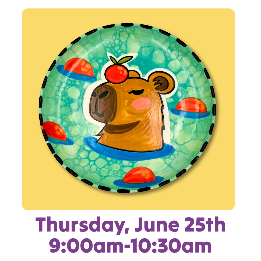 Capybara Bubble Plate Summer Class