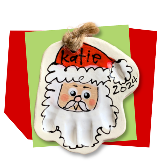 Clay Hand Impression Ornaments