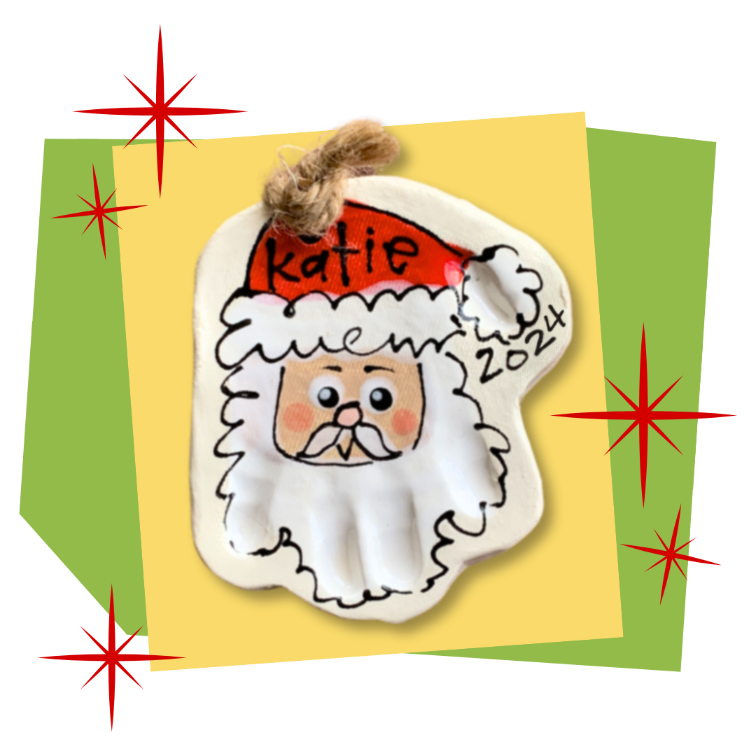 Clay Hand Impression Ornaments